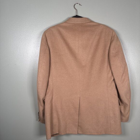 Vtg Old Money Tan Camel Hair Blazer Oxford Clothes Harry Holland Sz 42 Onwentzia - Picture 3 of 16